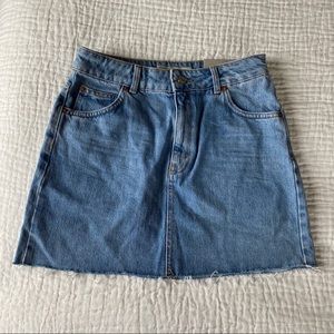 Topshop blue jean skirt